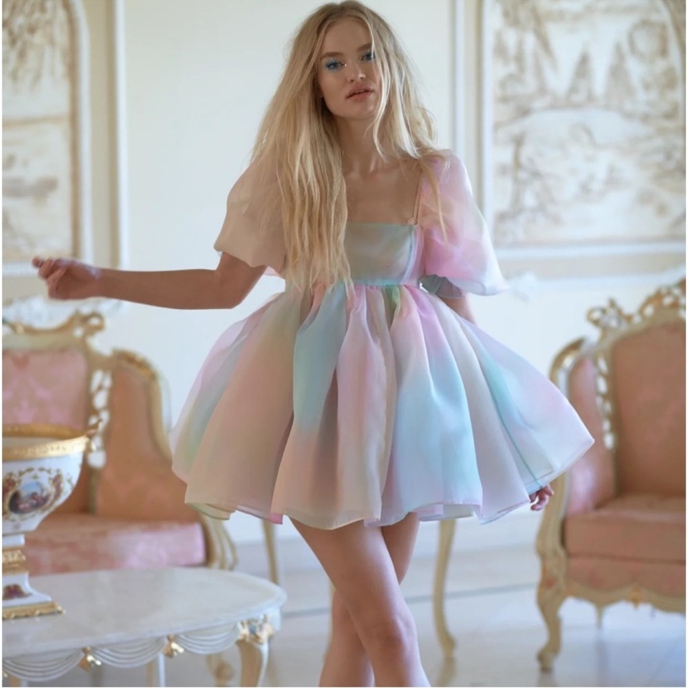 Selkie The Rainbow Puff Minidress